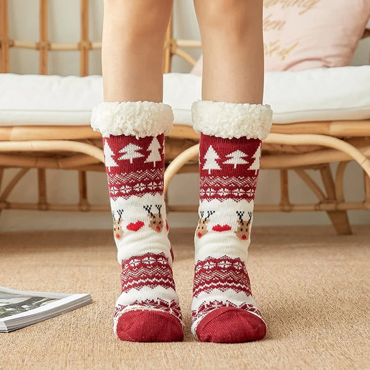 Christmas love fluffy socks