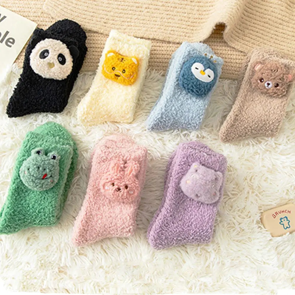 Animals fluffy socks