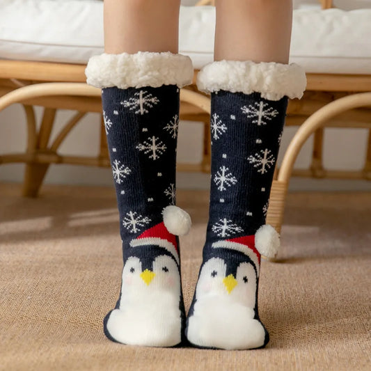 Penguin fluffy socks