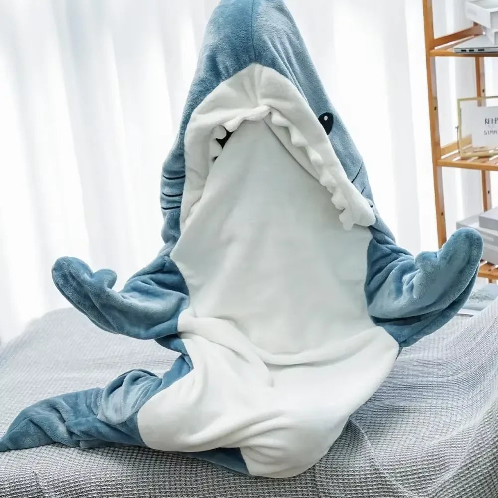 Unisex Shark Pajama Costume – Flannel Cozy Sleepwear