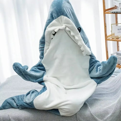 Unisex Shark Pajama Costume – Flannel Cozy Sleepwear