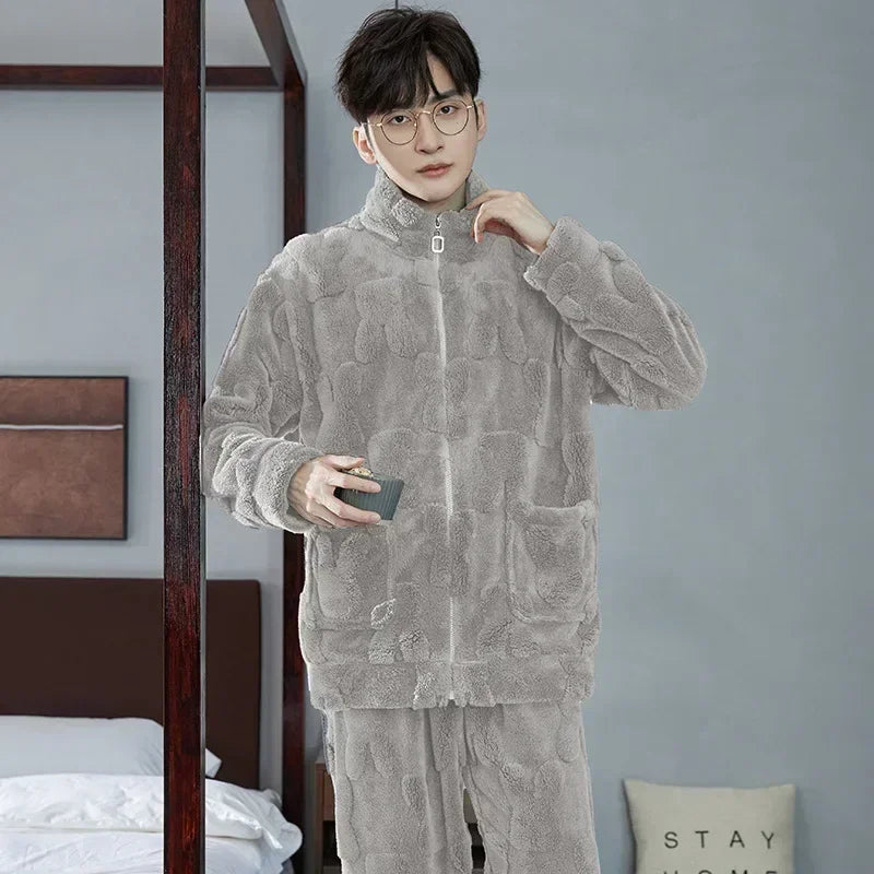 Men’s Winter Flannel Pajama Set