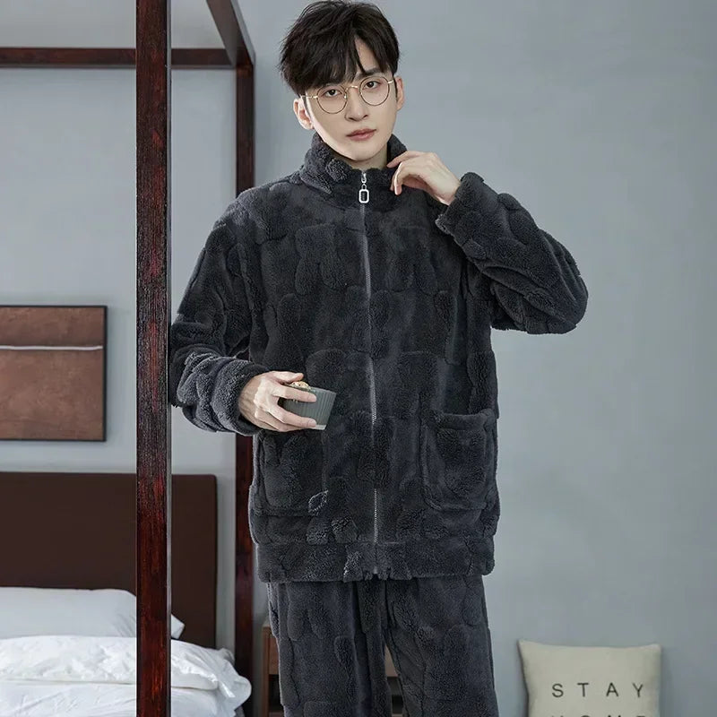 Men’s Winter Flannel Pajama Set