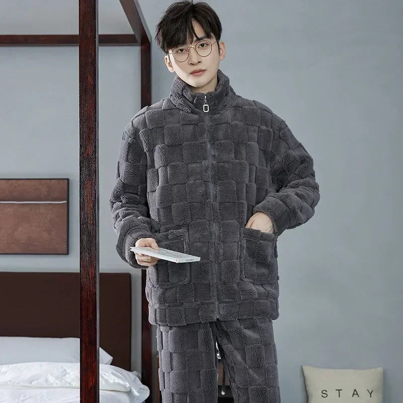 Men’s Winter Flannel Pajama Set
